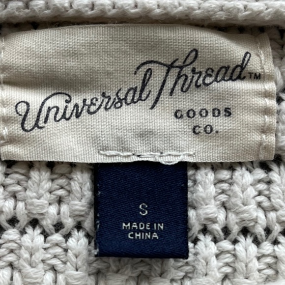 Universal Thread White Cotton Rolled Neck Pullover Sweater Size S - Picture 6 of 7